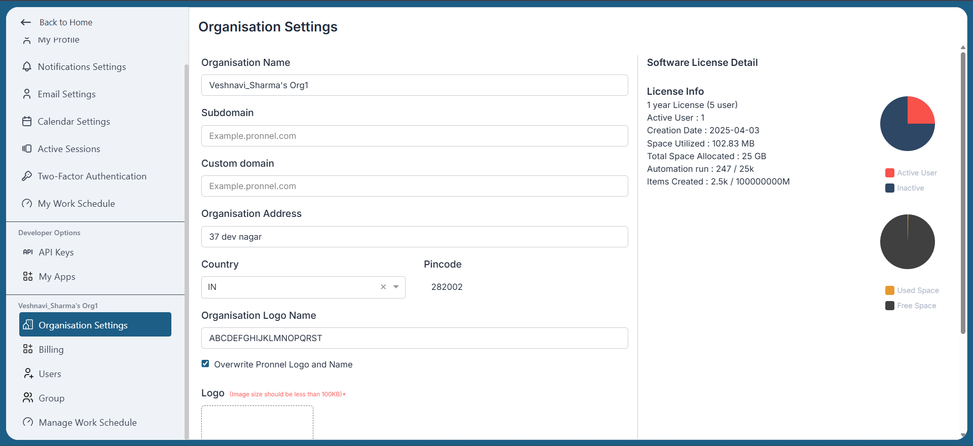 Once email verification is done,login into Pronnel’s account to personalize it.
